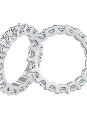 摩典925纯银莫桑钻轻奢戒指礼物