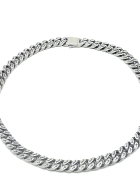 帝藝尚钛钢古巴男士项链