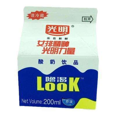 光明look酸奶原味饮品酒店