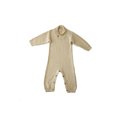 彩棉婴儿针织连体毛衣春秋外出服