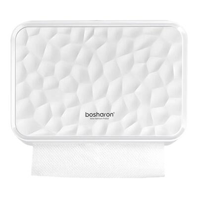 博莎朗擦手纸巾盒免打孔挂壁式