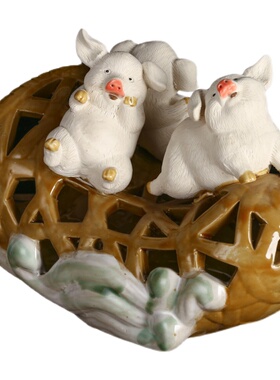 石湾公仔陶瓷人物招财五福临门