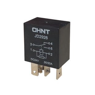 小型汽车继电器 12V/24V30A空调远近光紫罗兰油泵继电器4/5脚正泰