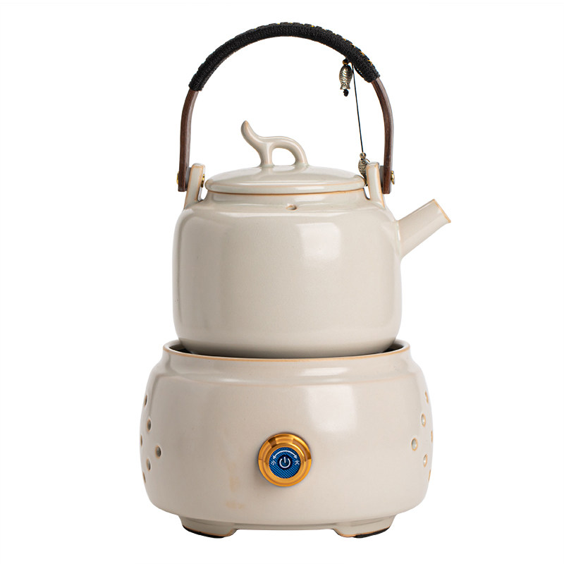 陶瓷电陶炉煮茶壶套装室内家用煮茶炉器具围炉陶壶明火泡茶烧水壶