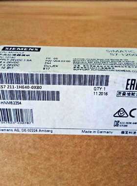 议价西门子CPU DC/DC/Rly6点输入/4点输出2路输入6ES7211-1HE40-0