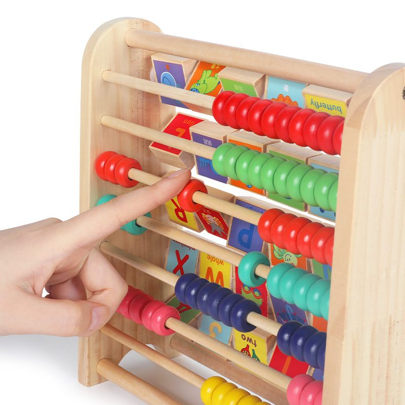 二合一学习架儿童计算架益智幼儿早教宝宝玩具认知珠算数字字母架