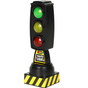 仿真红绿灯玩具交通信号灯模型道路标志牌幼儿园儿童教具带声音