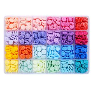 火漆蜡粒分格装向日葵八边形火漆印章铜头材料珠光炫彩蜡粒加热密封蜡手账装饰生日礼物信封封口礼品