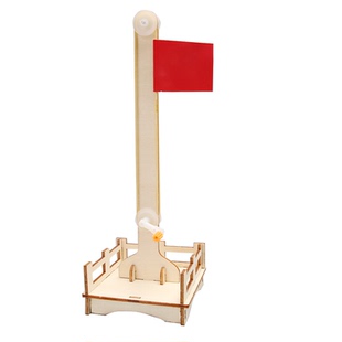 国旗升降台模型diy儿童科学实验套装中小学生科技制作手工材料包