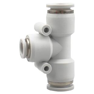 气管三通变径PEG16-14-12-10-8-6-4mm气动塑料快插大小头白色快接