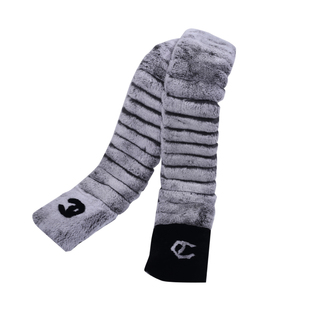 獭兔毛围巾女冬季保暖双C网红同款加厚皮草长围脖懒兔毛毛绒脖套