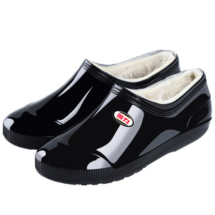 回力男女雨鞋低帮浅口防水鞋加绒棉保暖雨靴工作防滑套鞋耐磨胶鞋