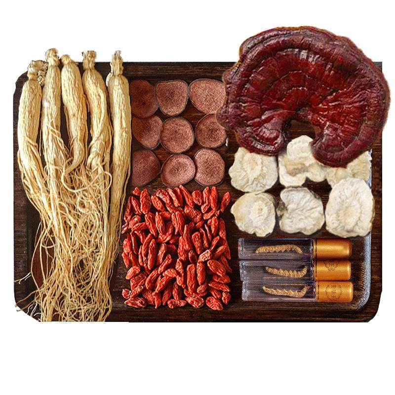 长白山干人参滋补养生泡酒料十全男士套装虫草灵芝高品质鹿茸枸杞