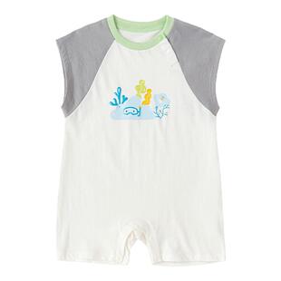 巴拉巴拉婴儿连体衣男宝外出哈衣宝宝衣服抱衣2026夏装新款童装小