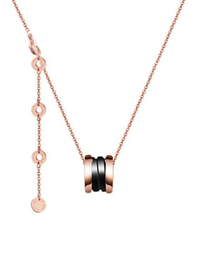 小蛮腰项链玫瑰金不掉色