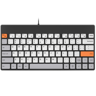 BOW航世笔记本有线键盘外接小型无声静音可爱女生USB台式机电脑