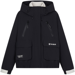 【双栖彩壳】TeenieWeenie小熊女装保暖户外两件套连帽加绒外套