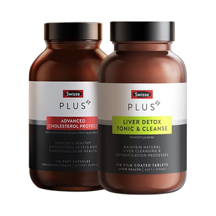 【肝胆双效cp】Swisse PLUS胆固醇红曲米胶囊奶蓟草净化片水飞蓟