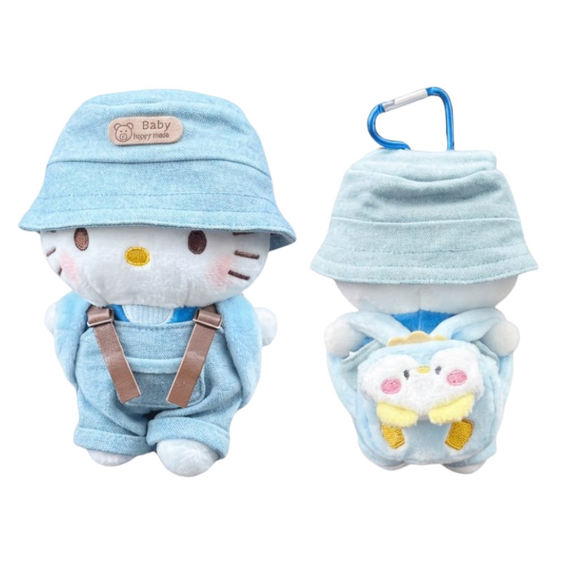 正版hellokitty包包挂件小挂饰可爱背包套装毛绒玩偶钥匙扣包车载