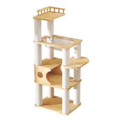 宠贝亚全实木大型豪华不占地猫爬架子猫窝猫树一体太空舱猫塔家用