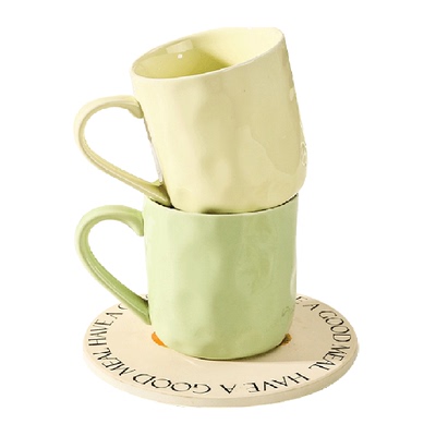 广意奶油风陶瓷马克杯