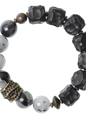 非鱼之家手工随形混搭男国潮珠子