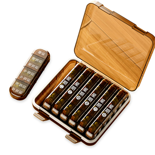 日本药盒防吃错药品分装盒子一周七天新型老年人一日三餐饭前饭后