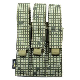 战术三联弹夹套mp7短剑军迷KRISS三联弹匣袋战术背心附件包CS装备