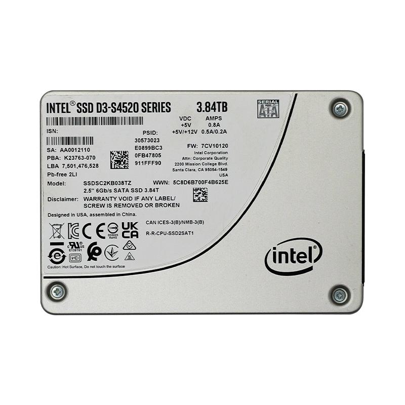 英特尔S4520 3.84TB  SATA固态硬盘SSDSC2KB038TZ企业级固态
