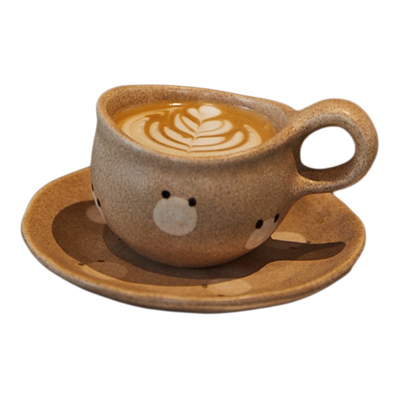 手作复古可爱咖啡杯陶瓷杯子小特别好看茶杯水杯迷你马克杯套装