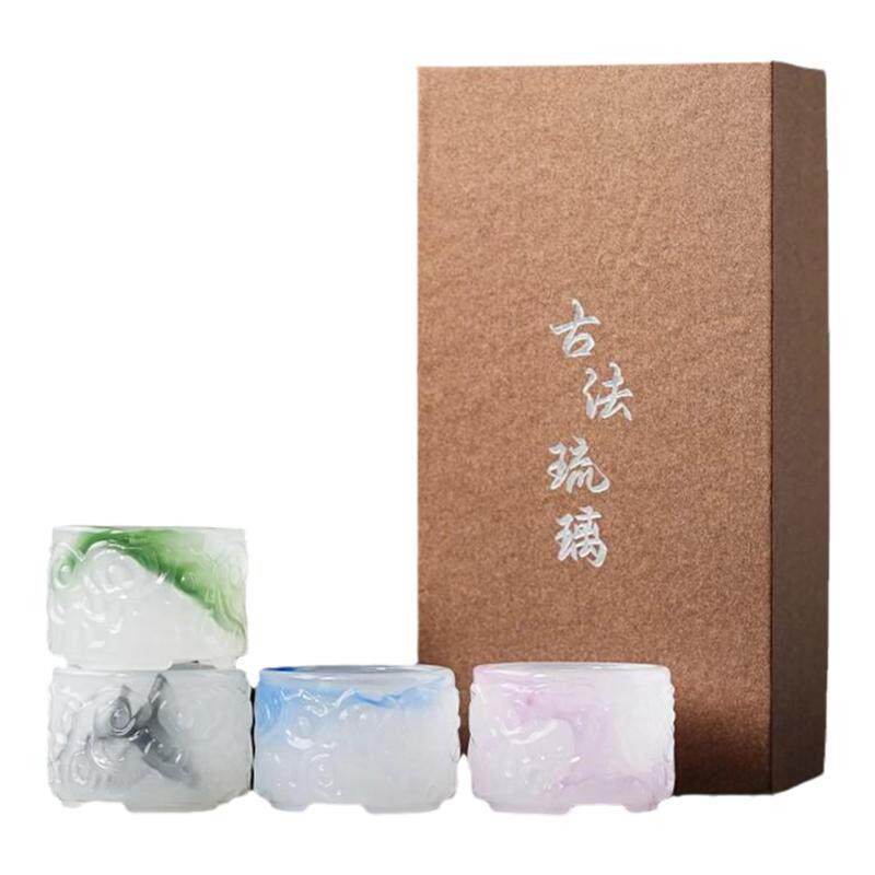创意琉璃主人杯茶杯套装送礼盒装