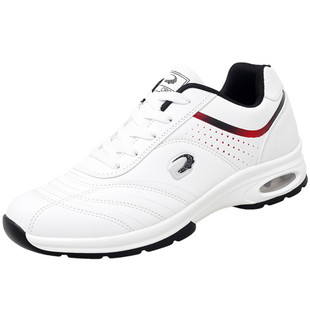 春秋季中年男鞋休闲运动鞋软皮面防水鞋旅游鞋软底牛筋底男款波鞋