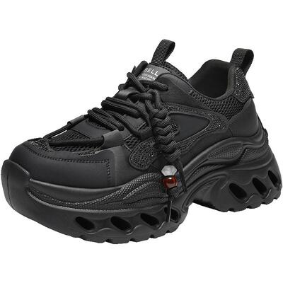 百丽复古老爹鞋女2026春季新款镂空厚底串珠运动休闲鞋F1J1DAM6