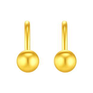 水贝黄金官方旗舰店足金999小金珠耳钉女新款养耳纯金小克重礼物