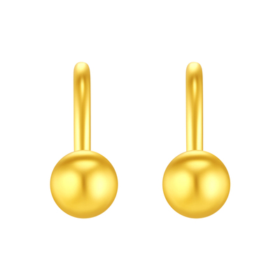 水贝黄金小金珠耳钉纯金耳饰女款