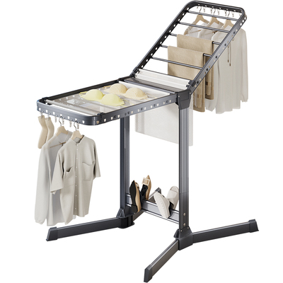 比人折叠晾衣架加粗大容量防风