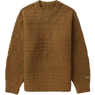 IT ADER error女装圆领针织衫新款复古文艺风立体编织毛衣305BGXL