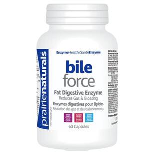 加拿大 Prairie naturals Bile Force 胆碱胆汁盐胶囊 脂肪酶