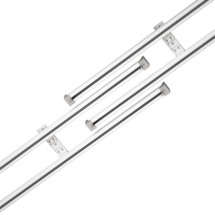 交叉窗帘轨道双轨静音滑轨防漏光卧室窗帘挂钩式滑轨窗帘遮光顶装