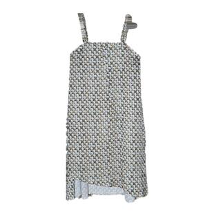 PATAVINITY格纹印花减龄绑带吊带裙女秋季新款文艺复古雪纺连衣裙