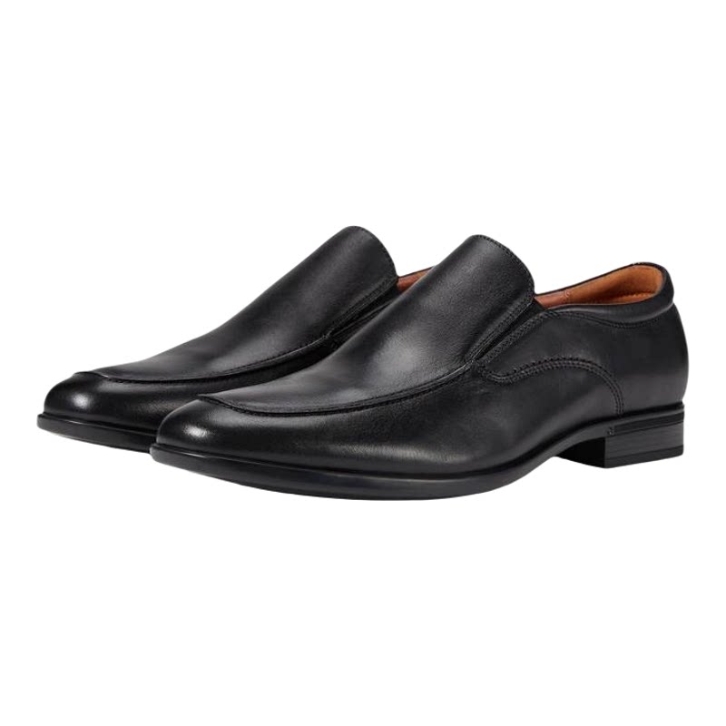 海外代购Florsheim男士休闲皮鞋透气全垫缓冲圆头平底商务通勤