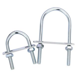 带螺母挡板套装镀锌碳钢U型螺栓螺丝U形卡管卡管夹固定卡扣骑马卡