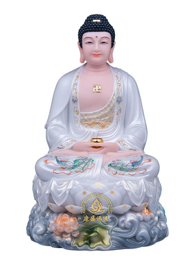 汉白玉全堂佛观音菩萨像客厅摆件