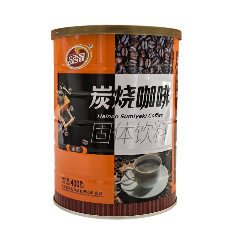 品香园炭烧咖啡400g罐装速溶咖啡