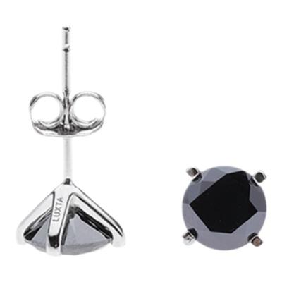 LUXTA纯银莫桑石耳钉嘻哈男