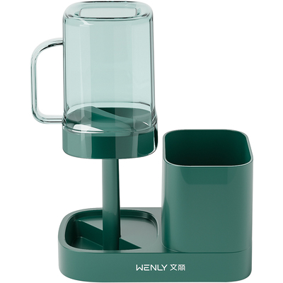 【抗菌杯】带收纳桶洗漱杯架