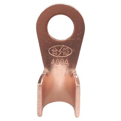 国标OT紫铜开口鼻纯铜接线端子16/50/100A平方圆孔电瓶线耳铜接头