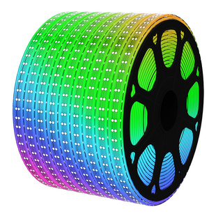 灯带led三色客厅吊顶220v霓虹家用遥控七彩变色户外超亮防水灯条