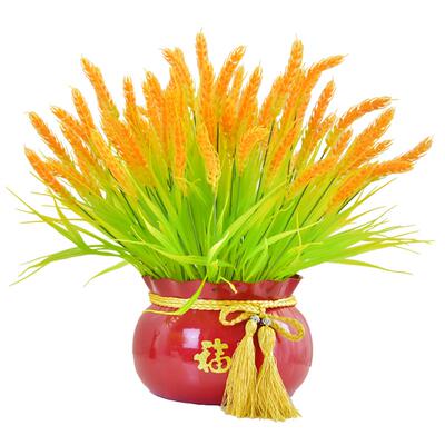 塑料仿真大麦卖好寓意摆件客厅