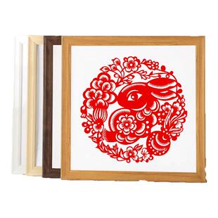 正方形剪纸相框摆台窗花装裱展示框手工非遗刻纸福字画框空框挂墙